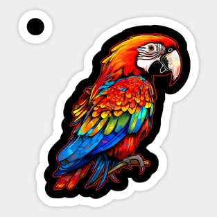 Colourful Scarlet Macaw Sticker